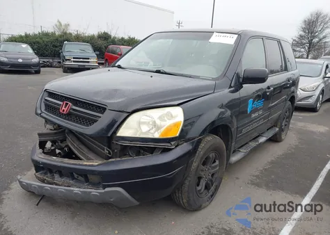 2004 Honda Pilot Ex-L из США, поврежденный, VIN 2HKYF18554H593208